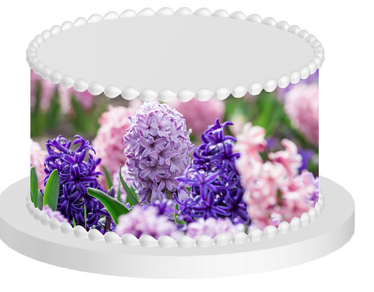 Lavender Blossom Edible Cake Decoration Wrap