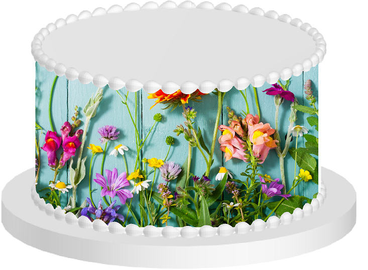 Flower Blossom Edible Cake Decoration Wrap