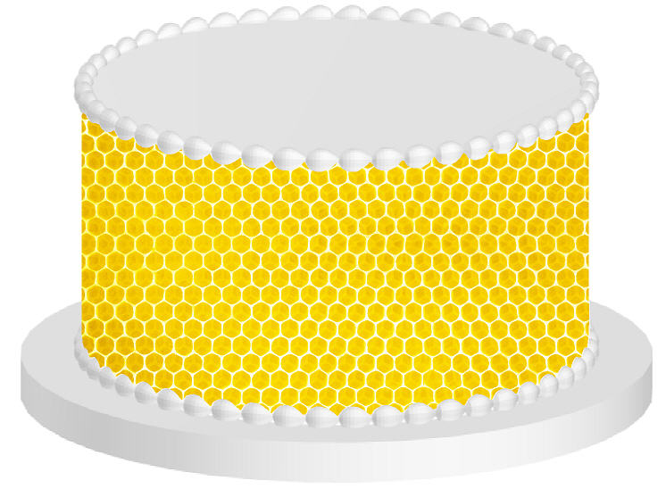 Bee Hive Edible Cake Decoration Wrap