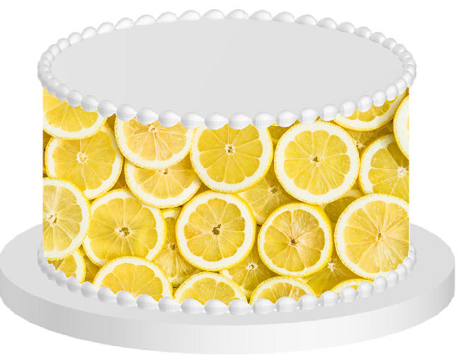 Lemon Slices Edible Cake Decoration Wrap