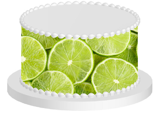 Lime Slices Edible Cake Decoration Wrap