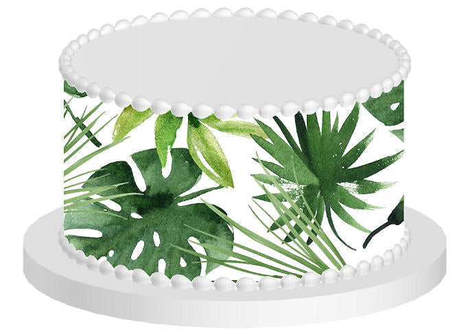 Palm Leaves Edible Cake Decoration Wrap