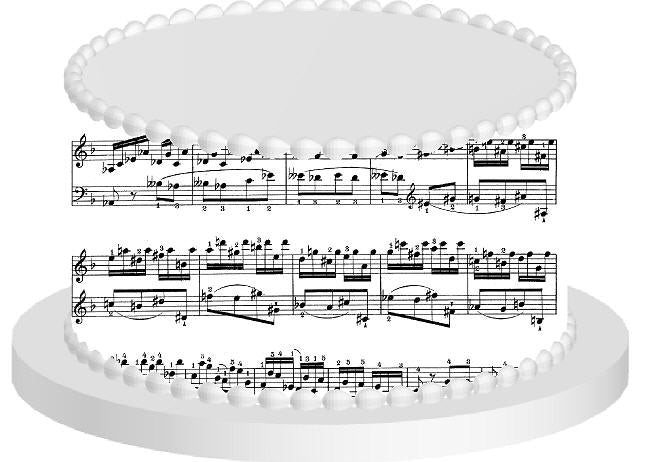 Cake Notes Music Notes Edible Cake Decoration WrapEdible Cake Supplies Cookie ...