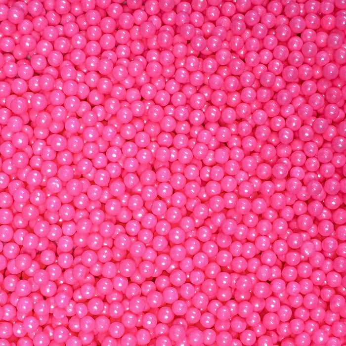 Edible Sugar Pearls (Pink) - 4oz