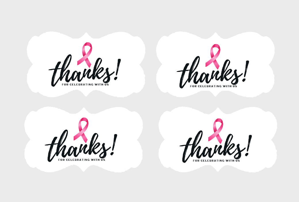 Decorative Paper Stickers 48ct (Pink Ribbon)