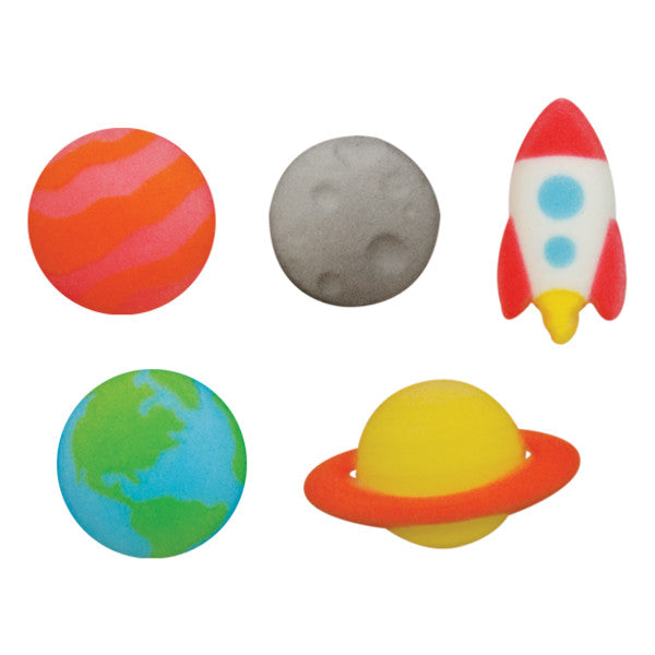 Galaxy Outer of Space Edible Icing Toppers 12ct, Asstd.