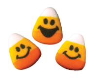 Candy Corn Face Edible Icing Toppers 12 Asstd.