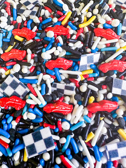 Race Cars Checkered Flag Sprinkle Mix  - 4oz